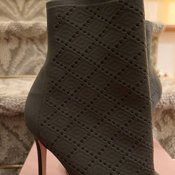 $1095 Gianvito Rossi Open Toe Stretch Knit Stiletto Heel Booties 38.5 or 8.5 - Picture 8 of 11